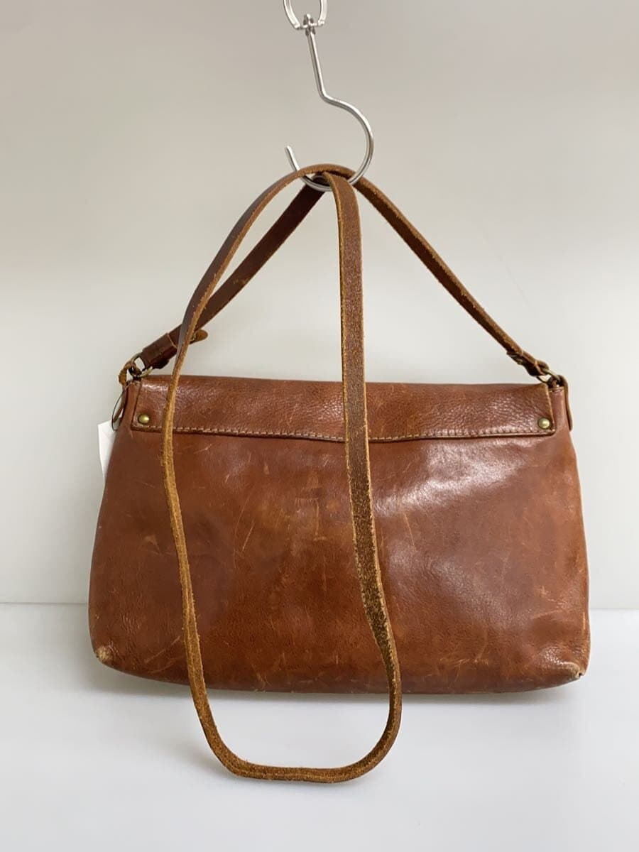IL BISONTE Shoulder Bag Leather BRW Solid 3