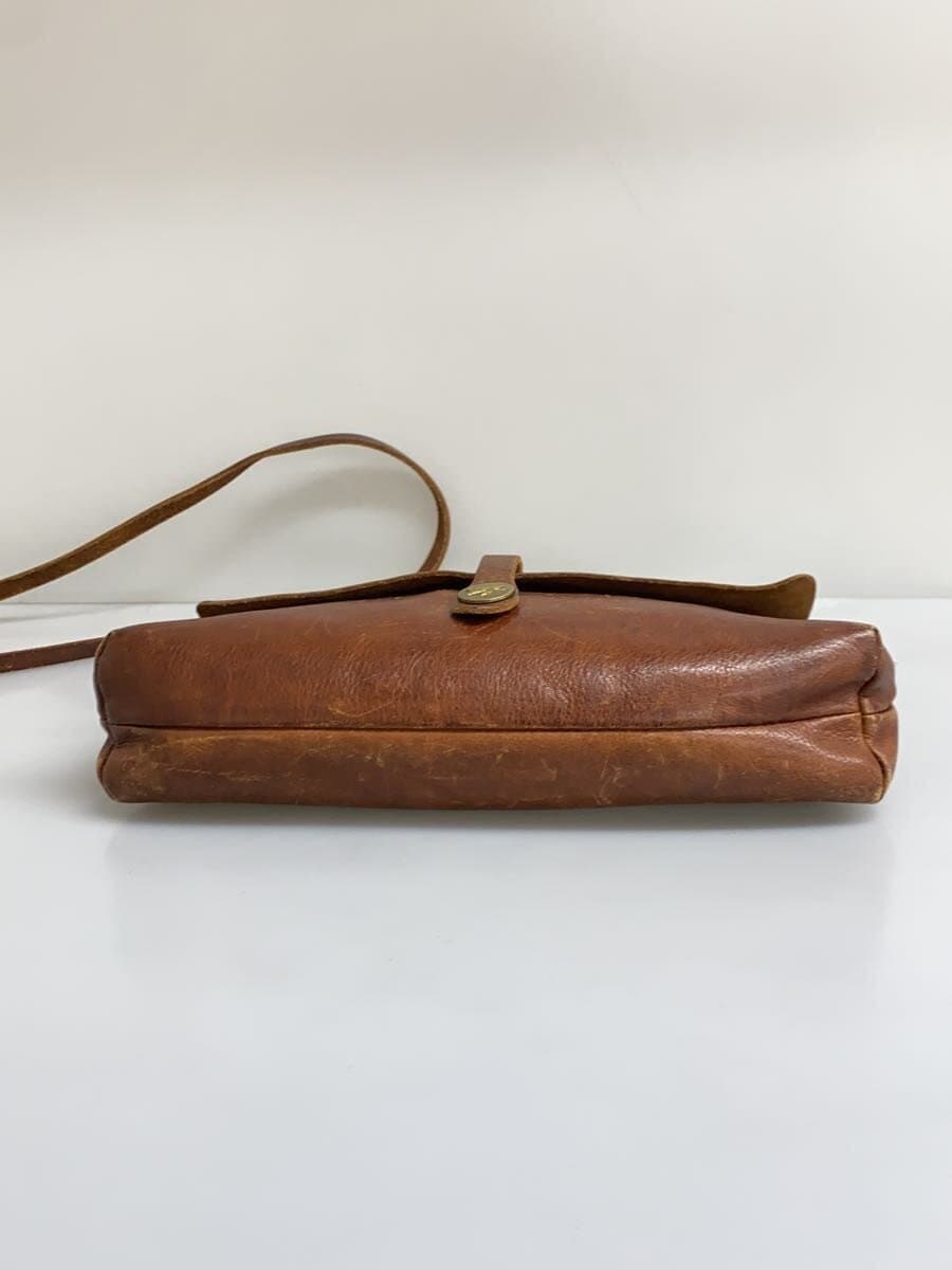IL BISONTE Shoulder Bag Leather BRW Solid 4