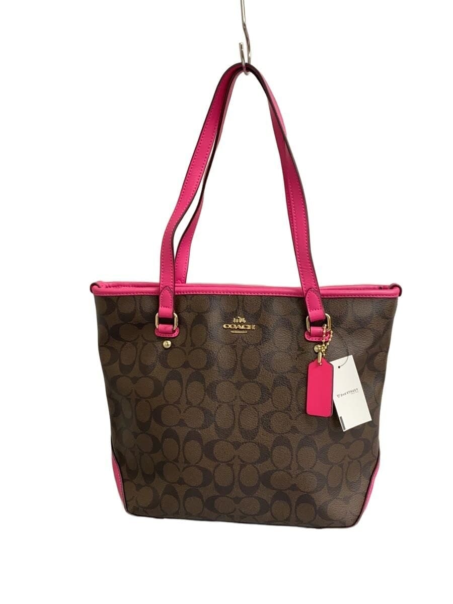COACH Tote Bag PVC BRW All Over Pattern F23867