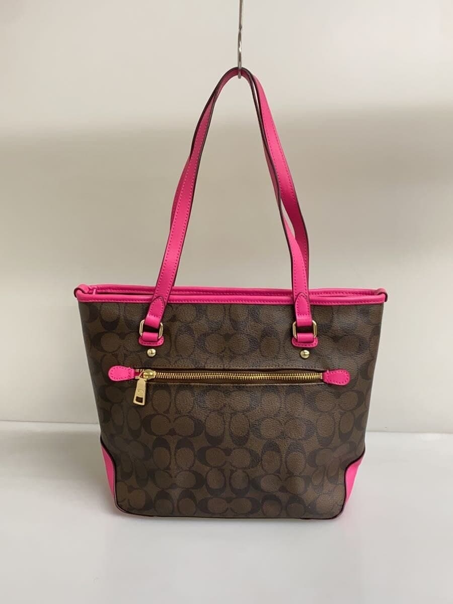 COACH Tote Bag PVC BRW All Over Pattern F23867 3