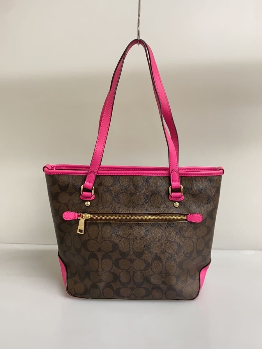 COACH Tote Bag PVC BRW All Over Pattern F23867 3