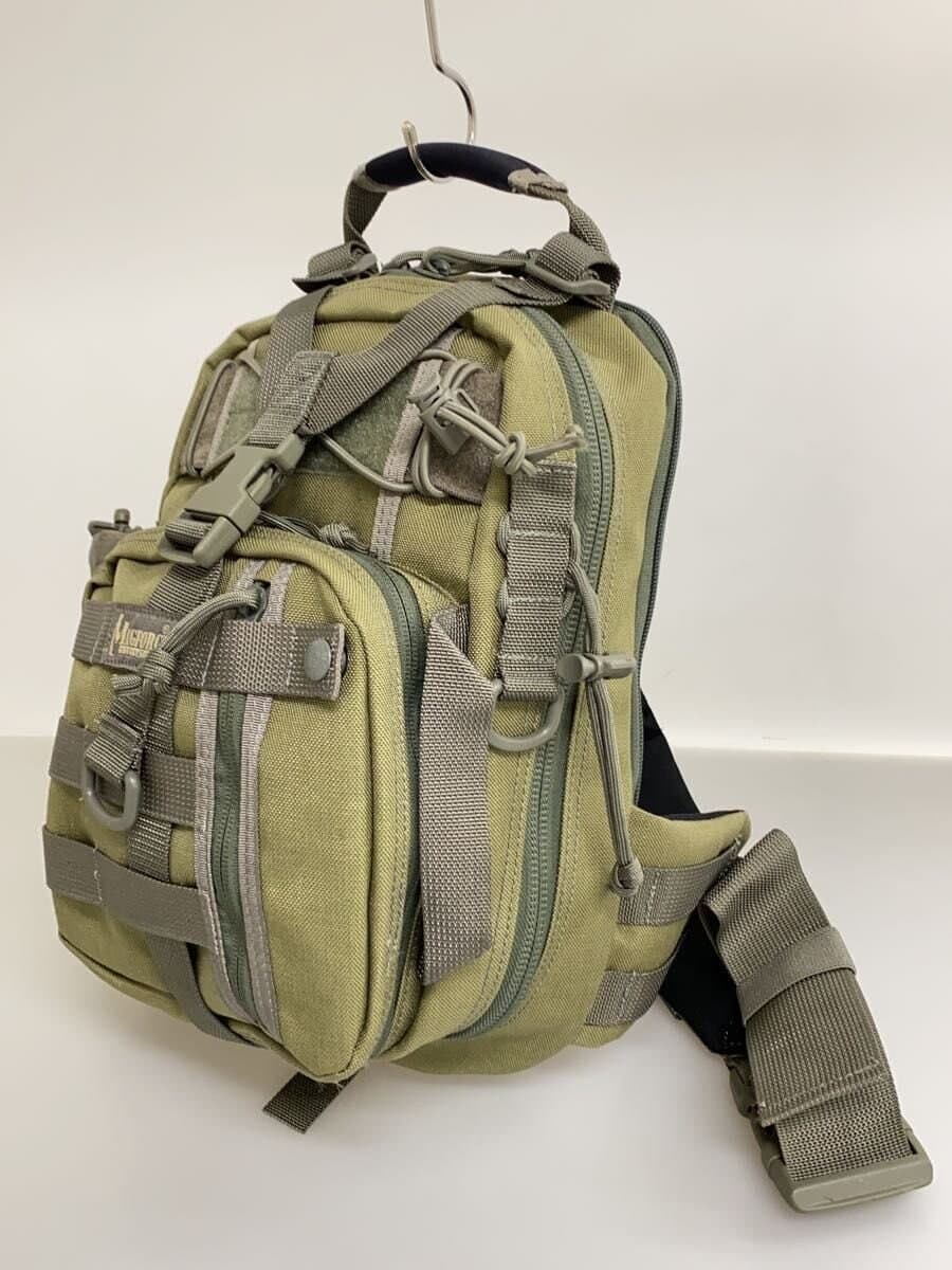 MAGFORCE Backpack Nylon KHK Solid MF-0434 Shoulder has stains Mini Archer Sling 2