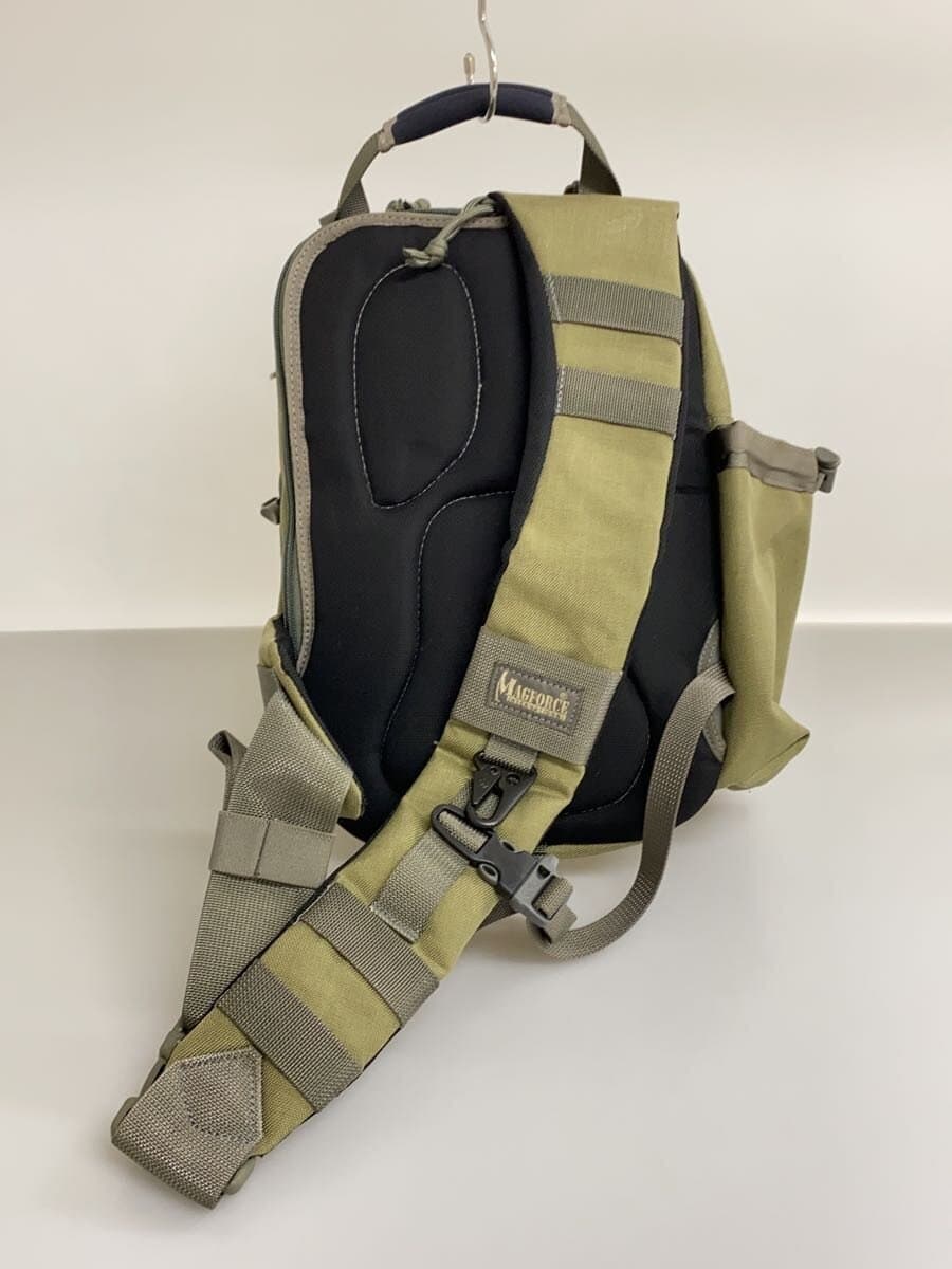 MAGFORCE Backpack Nylon KHK Solid MF-0434 Shoulder has stains Mini Archer Sling 3