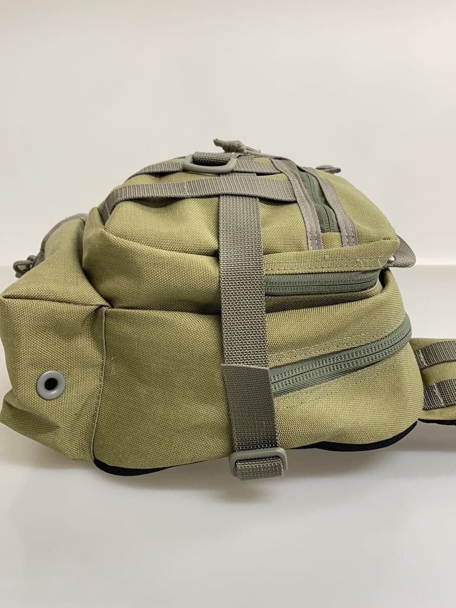 MAGFORCE Backpack Nylon KHK Solid MF-0434 Shoulder has stains Mini Archer Sling 4