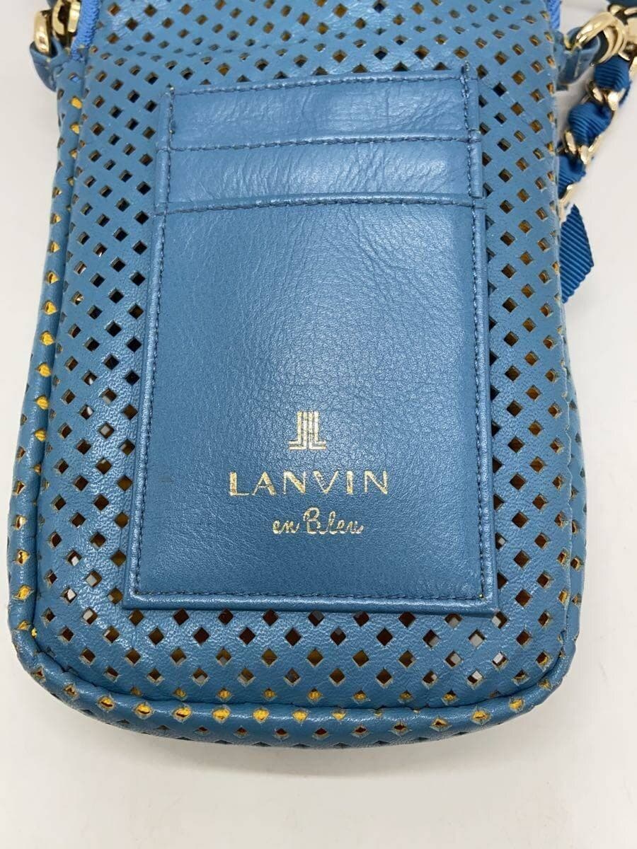LANVIN Shoulder Bag BLU Solid 5