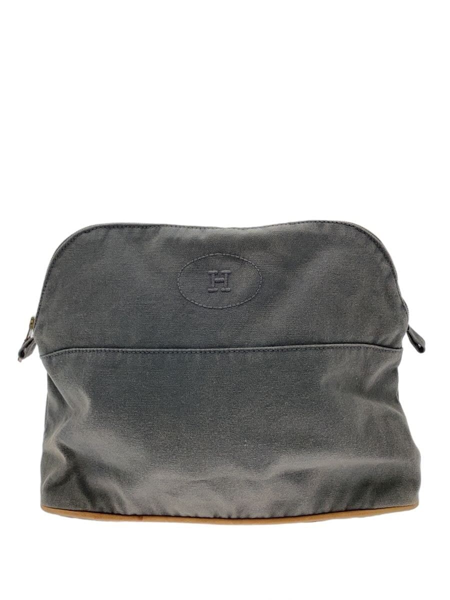 HERMES Pouch GRY Solid