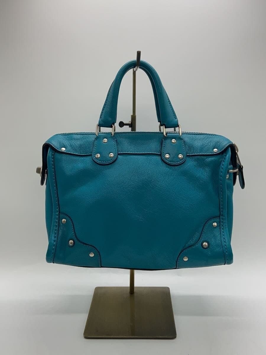 COACH handbag_ All leather Leather BLU Solid 33690 3