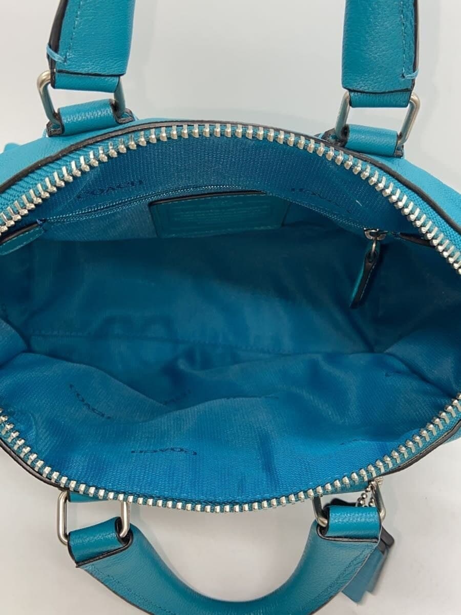 COACH handbag_ All leather Leather BLU Solid 33690 6