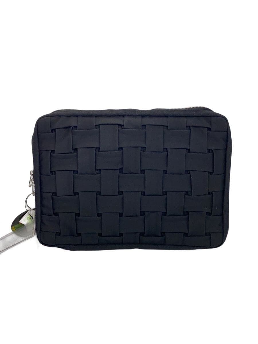 Other Brand CARRY NEST NOTEBOOK NEST Clutch Bag Intrecciato COUDURA BLK