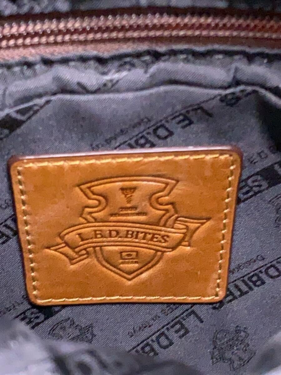 L.E.D.BITES Shoulder Bag Leather BRW Solid 5