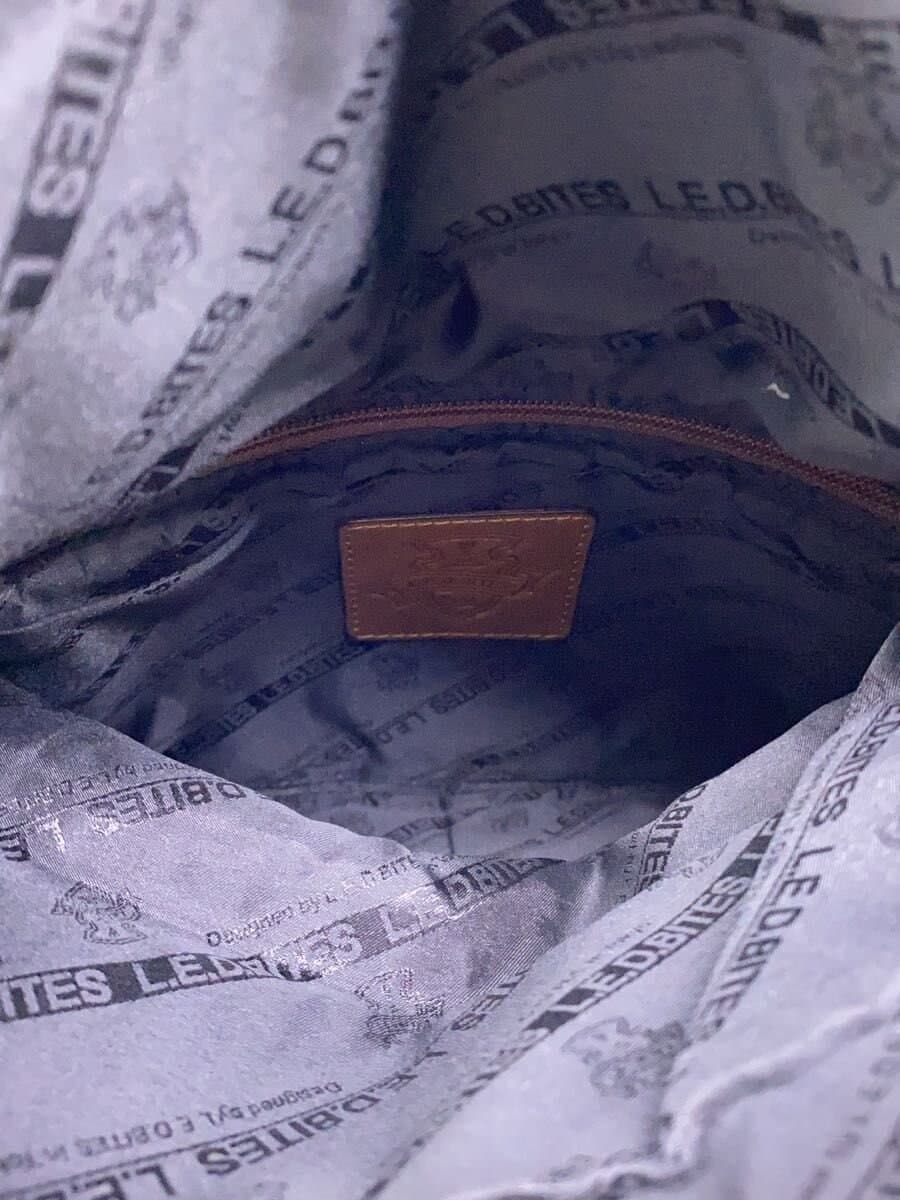 L.E.D.BITES Shoulder Bag Leather BRW Solid 6