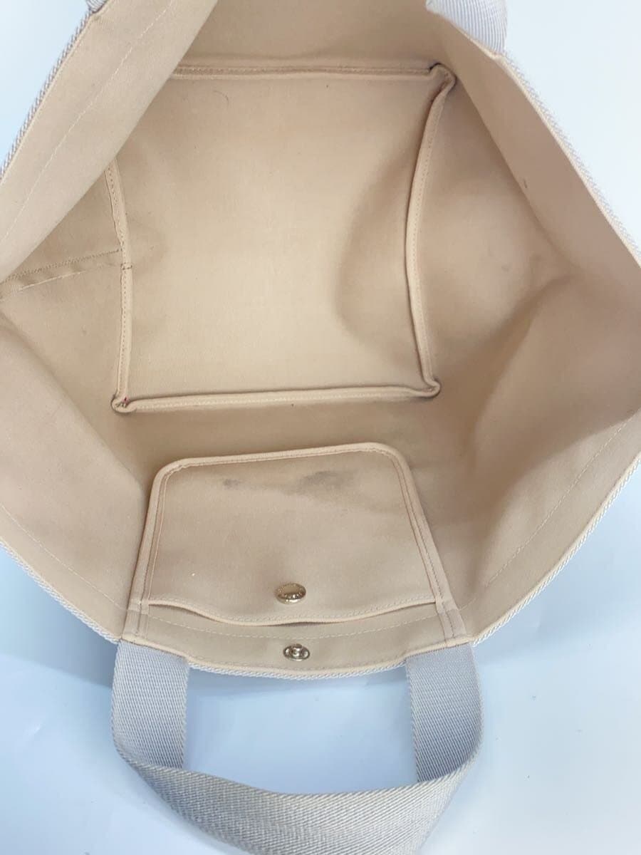 Herve Chapelier Tote Bag GRY Luxe Boat Shape 725GP Inside Soil 6