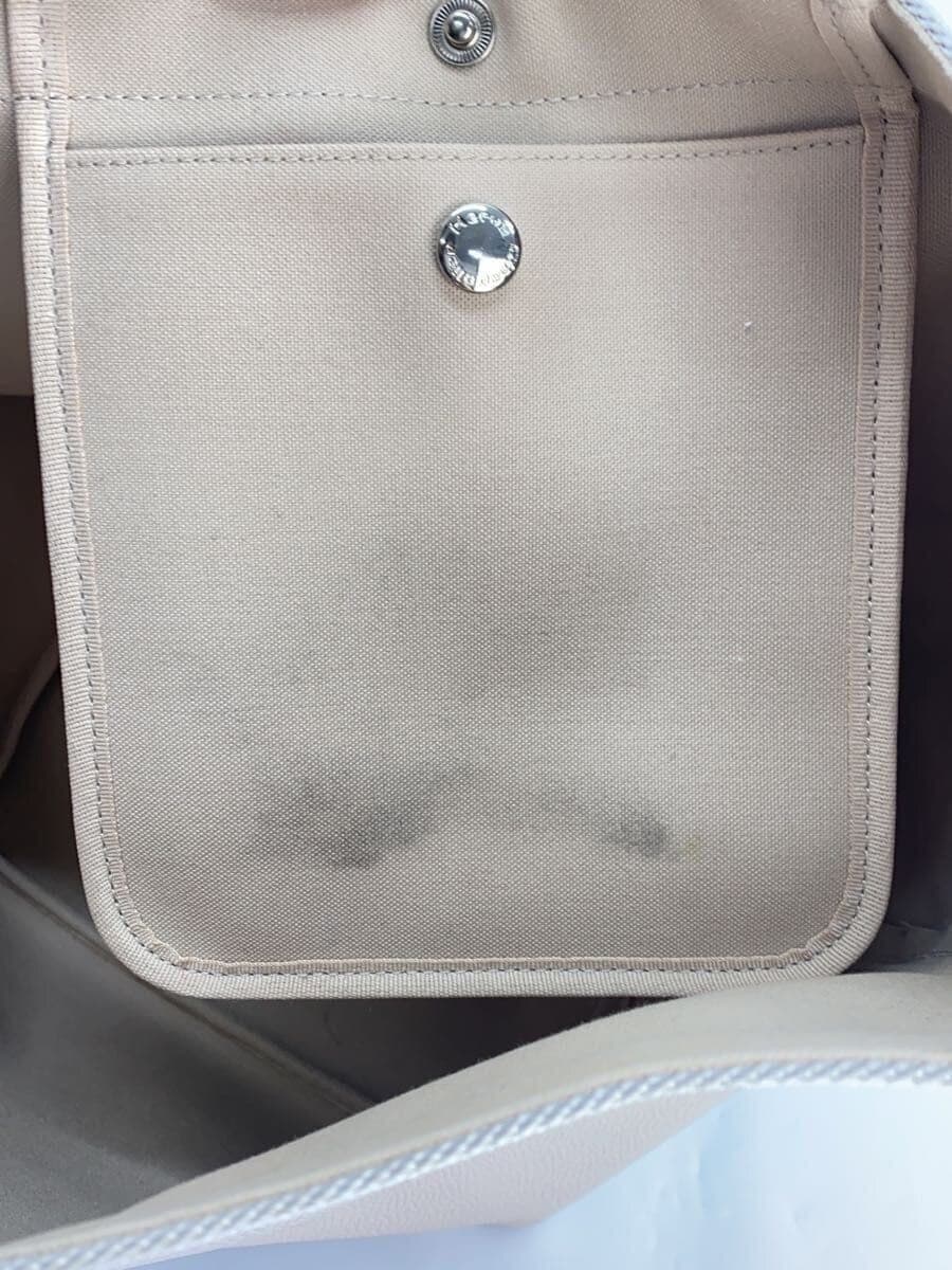 Herve Chapelier Tote Bag GRY Luxe Boat Shape 725GP Inside Soil 7