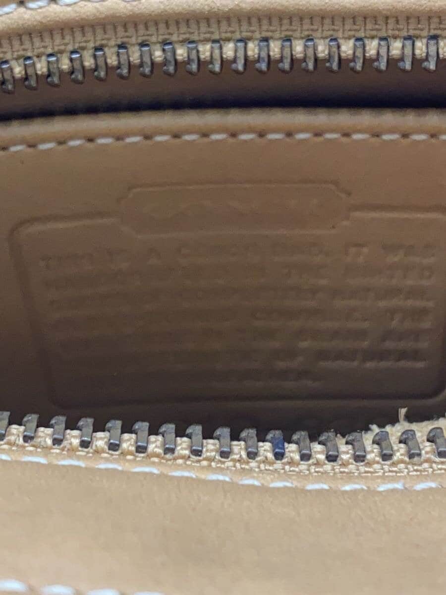 COACH handbag leather beige plain 9303 OLD 5