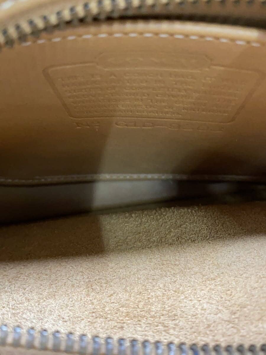 COACH handbag leather beige plain 9303 OLD 6