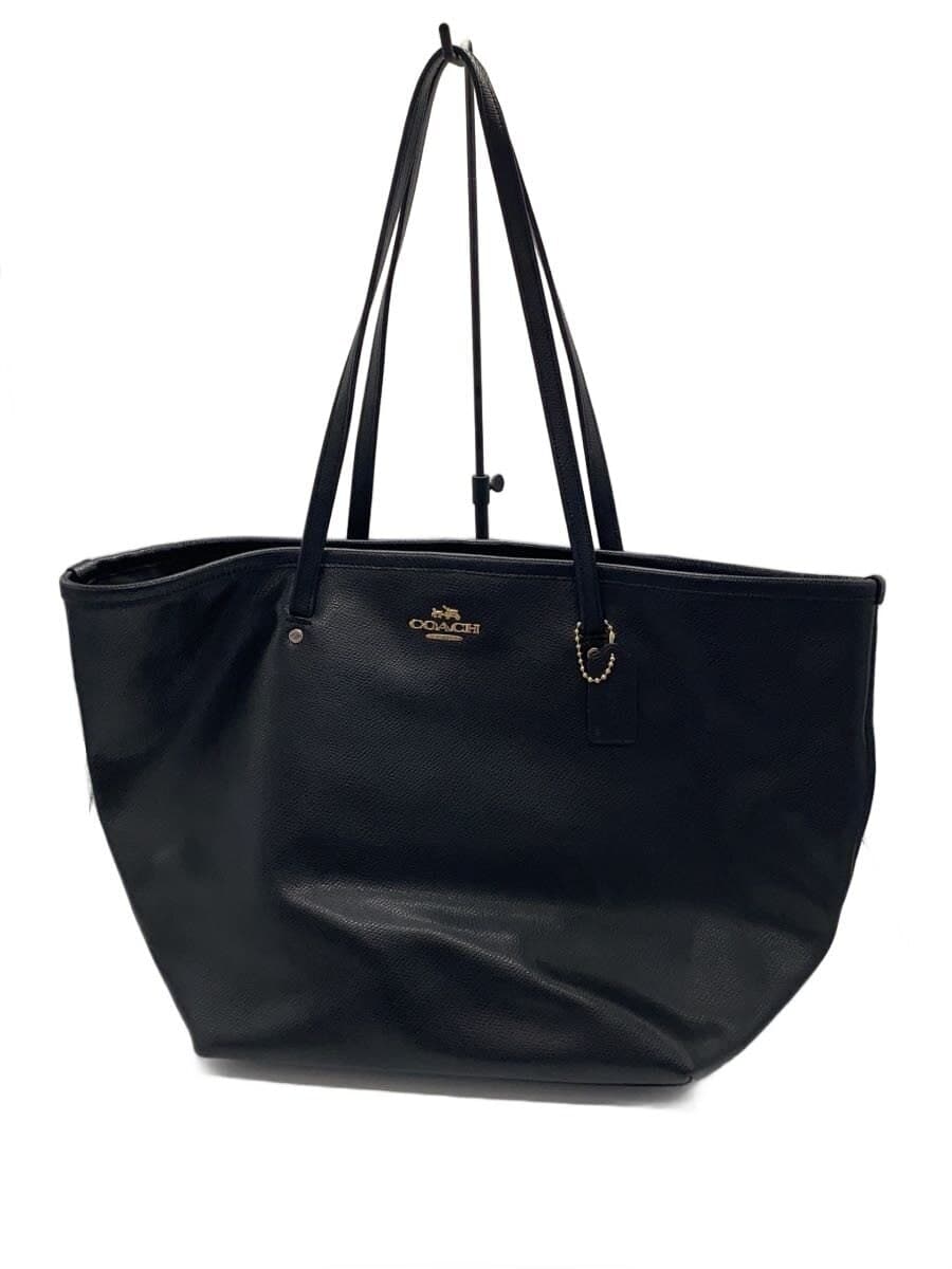 COACH Tote Bag PVC BLK Solid