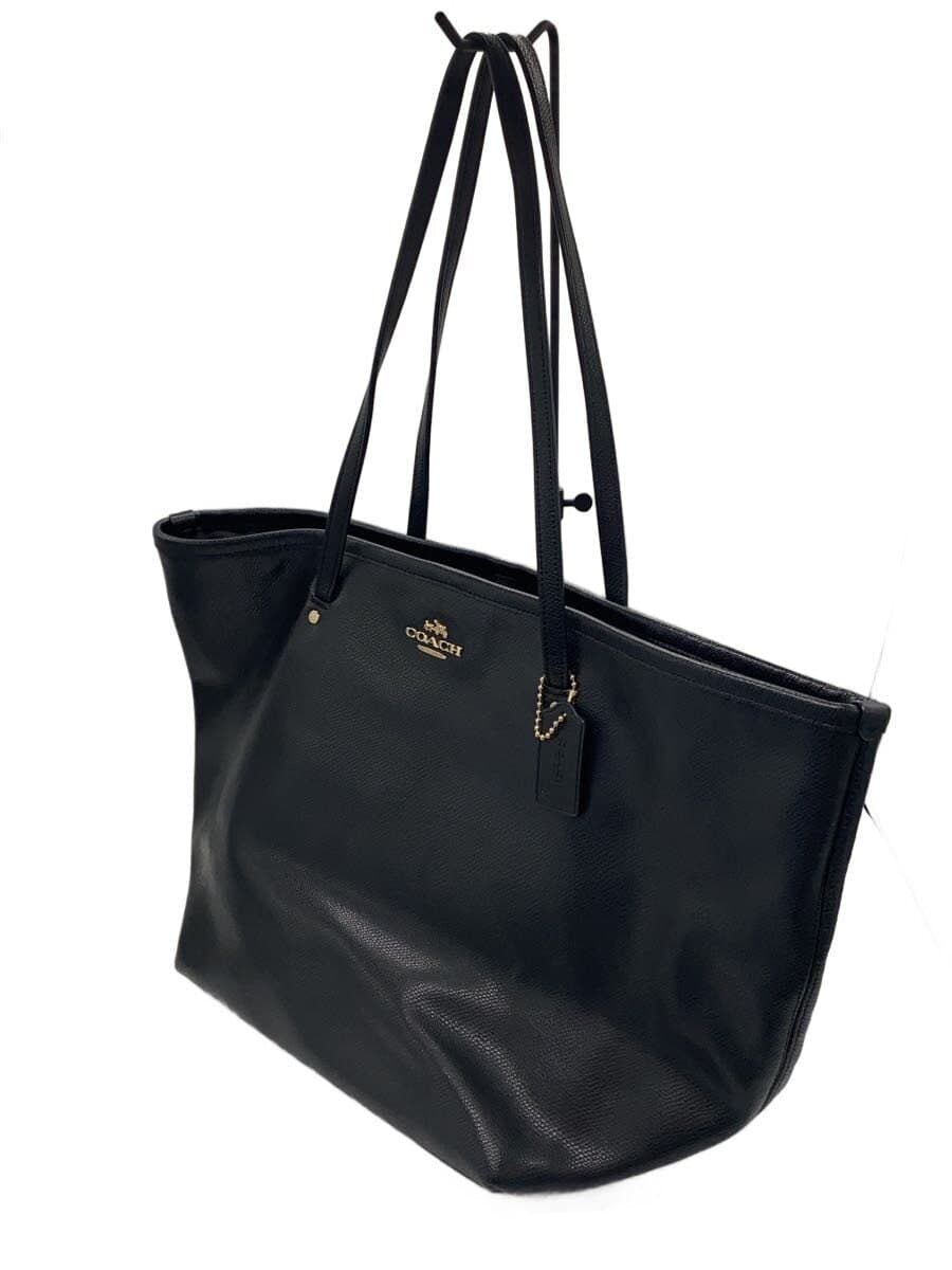 COACH Tote Bag PVC BLK Solid 2