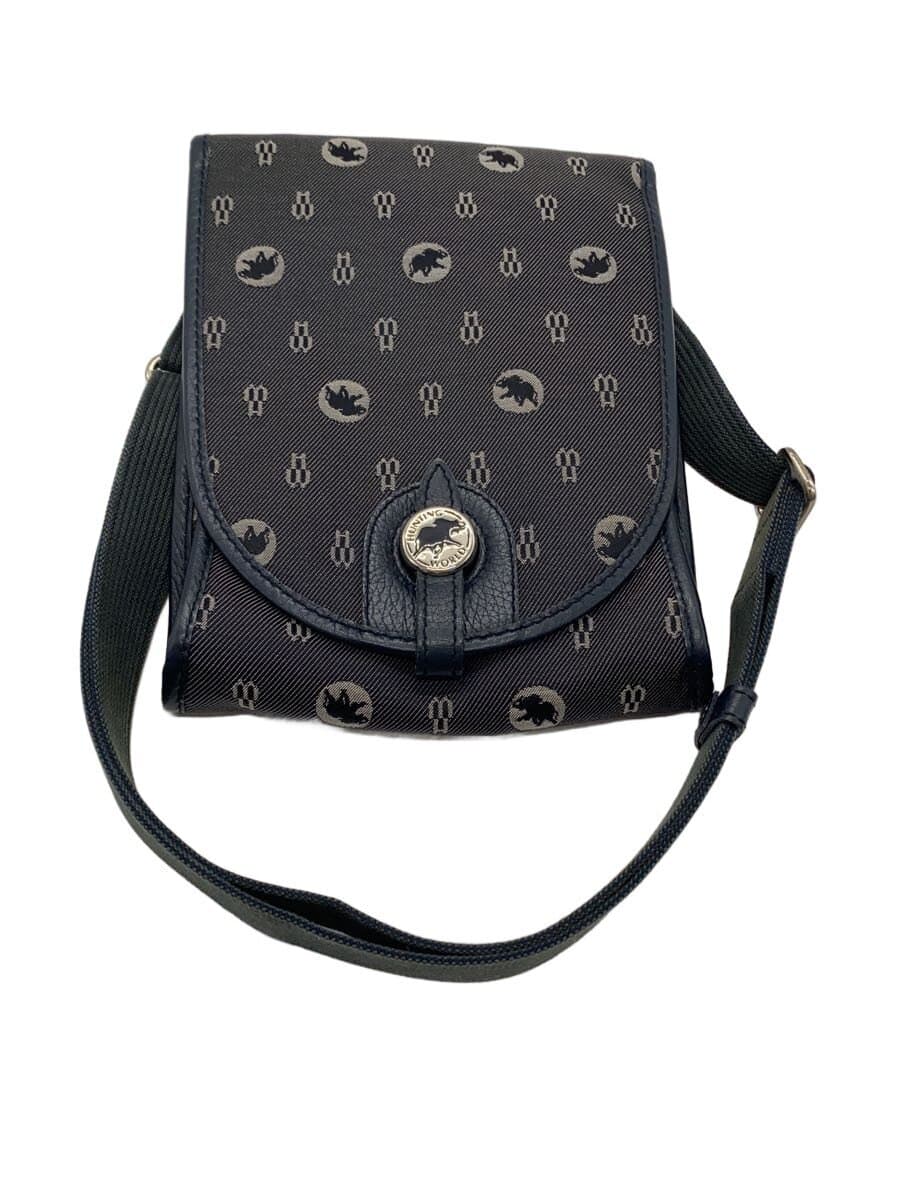 HUNTING WORLD Shoulder Bag Leather BLK