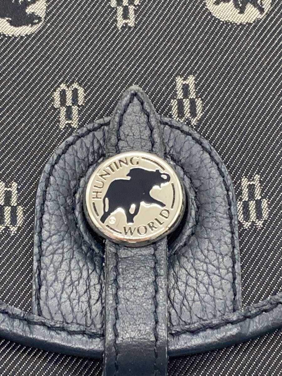 HUNTING WORLD Shoulder Bag Leather BLK 4