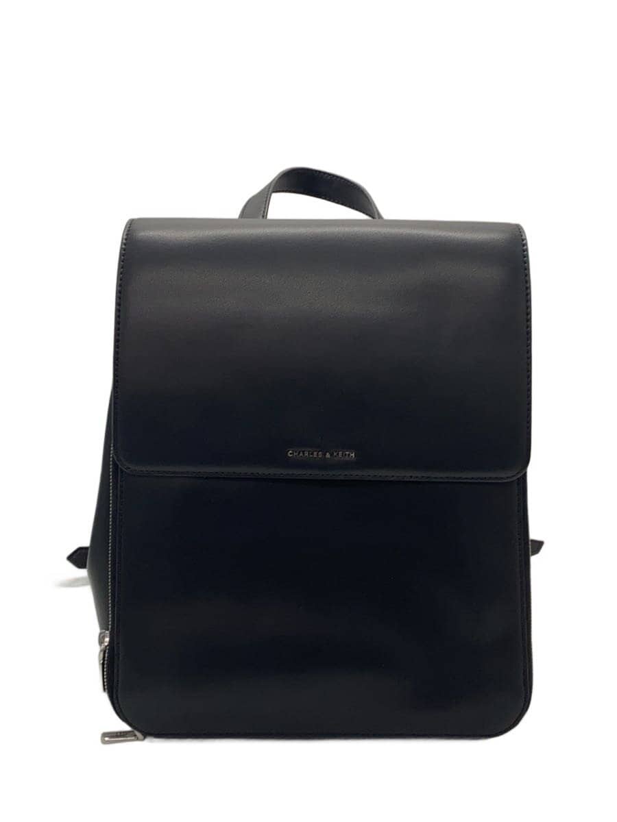 CHARLES&KEITH Backpack Leather BLK