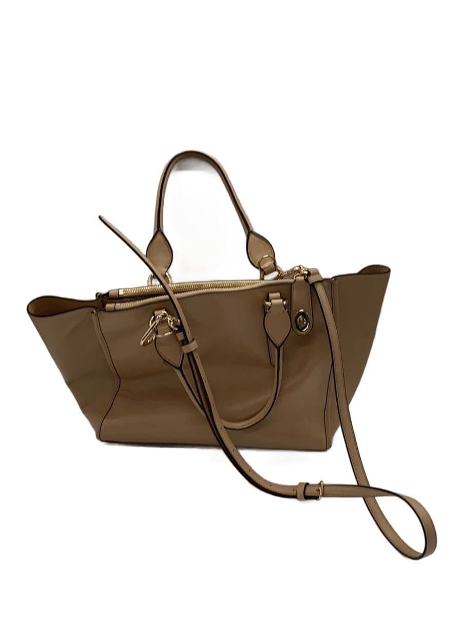COACH Tote Bag_All Leather Leather BEG 2