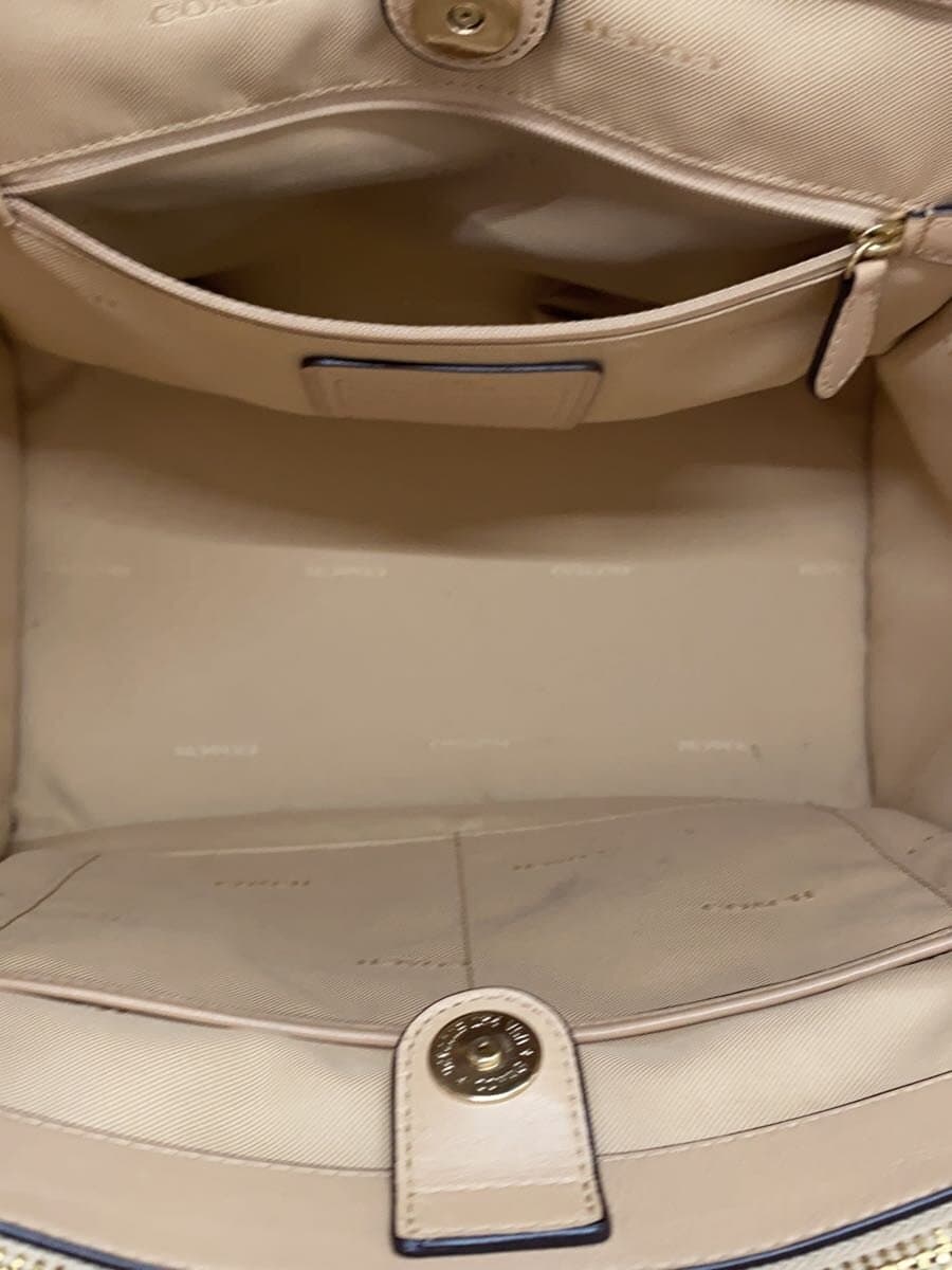 COACH Tote Bag_All Leather Leather BEG 5