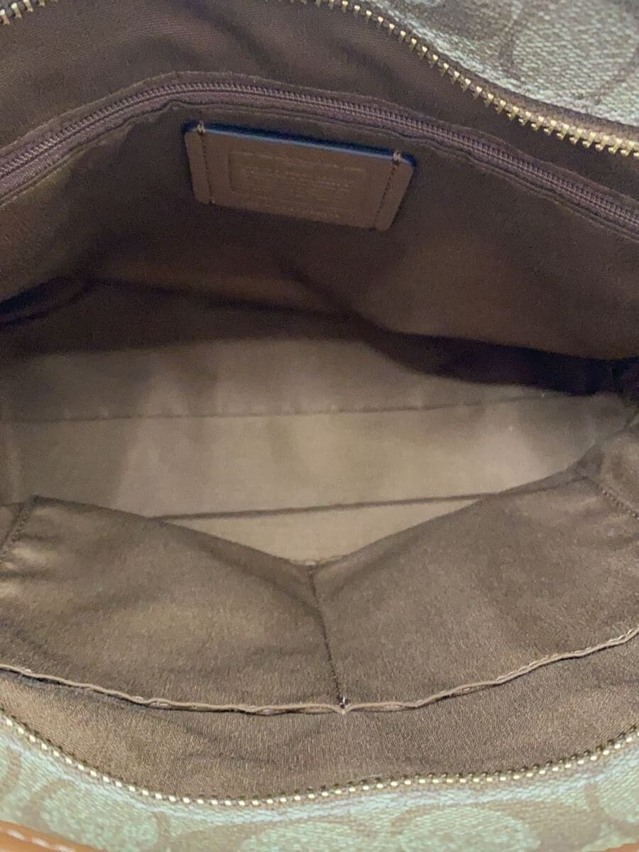 COACH Shoulder Bag Leather BRW All Over Pattern F58292 6