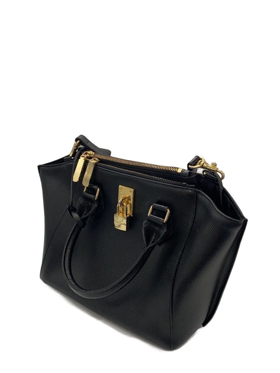 Samantha Thavasa Handbag Leather BLK Solid 2