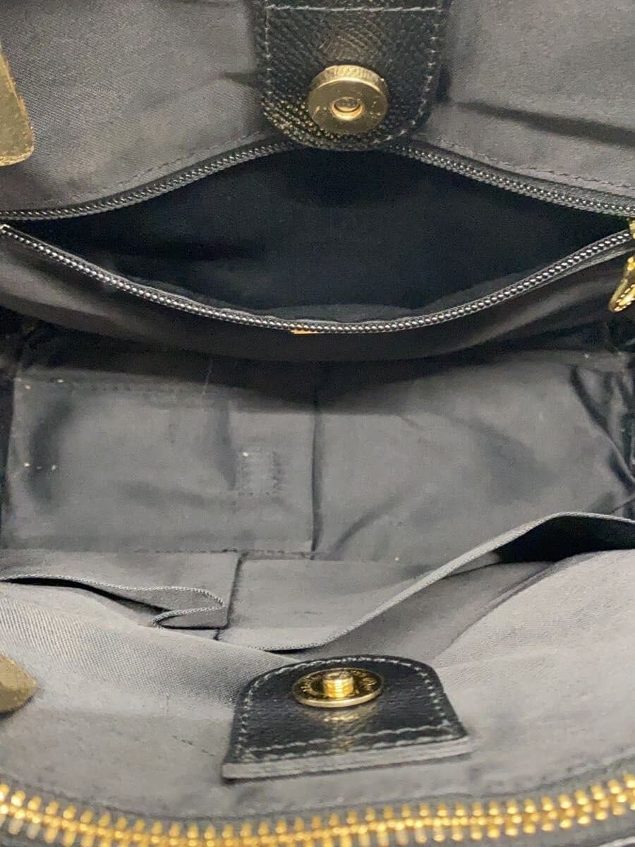 Samantha Thavasa Handbag Leather BLK Solid 6