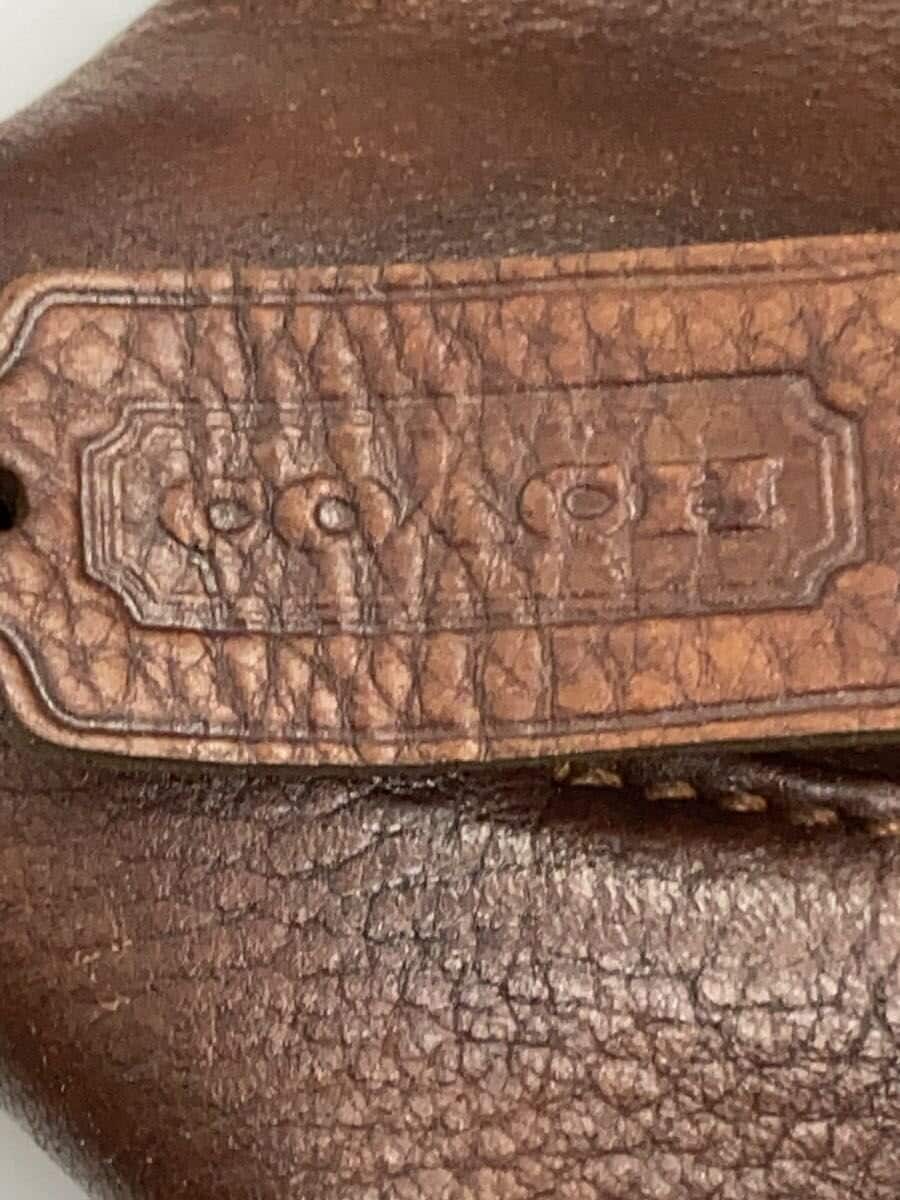 COACH shoulder bag leather BRW solid color 5M-4944 old coach 4