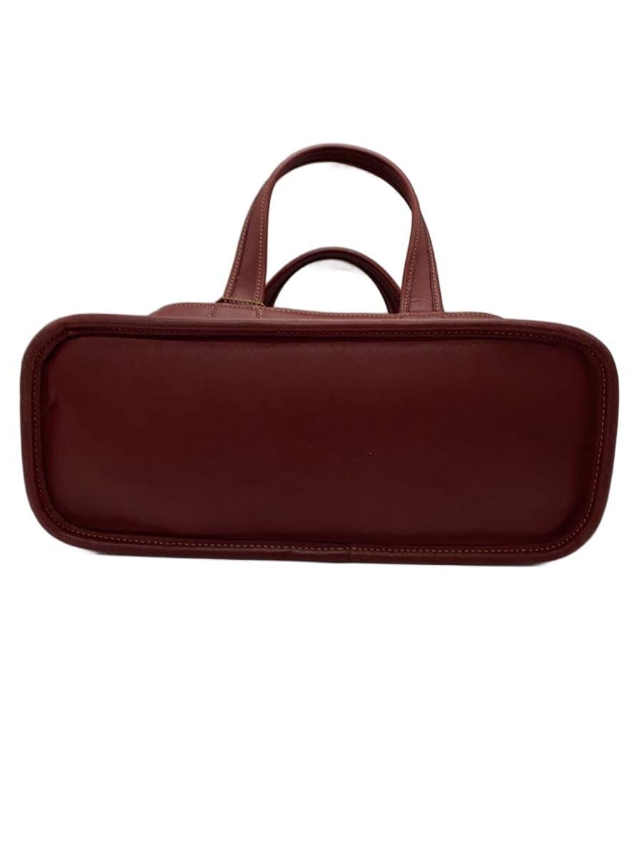 COACH tote bag leather burgundy plain 9303 4