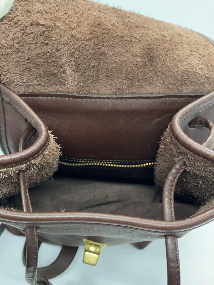 COACH Backpack Leather Brown Solid 9960 6