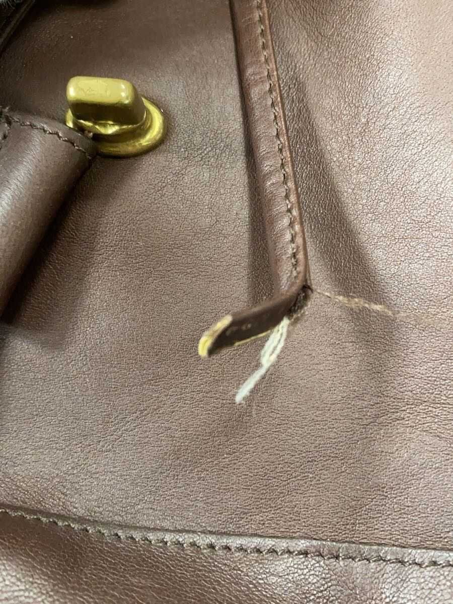 COACH Backpack Leather Brown Solid 9960 7