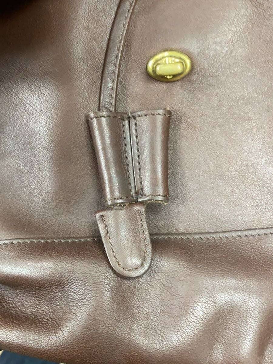 COACH Backpack Leather Brown Solid 9960 8