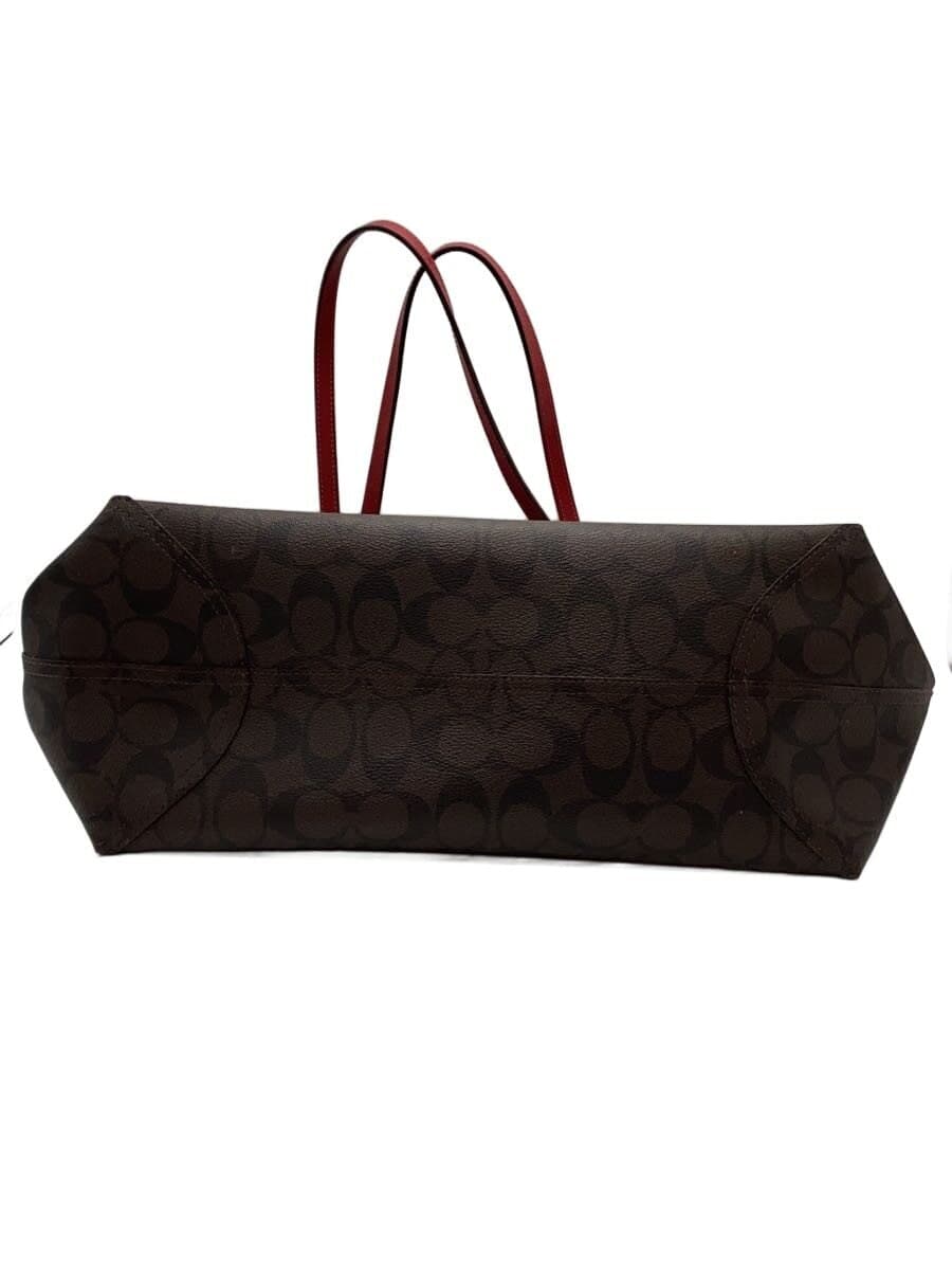 COACH tote bag leather BRW all-over pattern f5696 4
