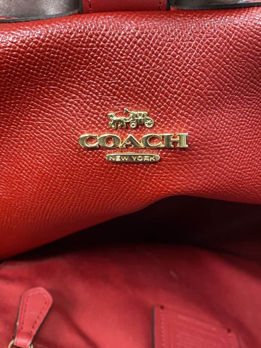 COACH tote bag leather BRW all-over pattern f5696 5