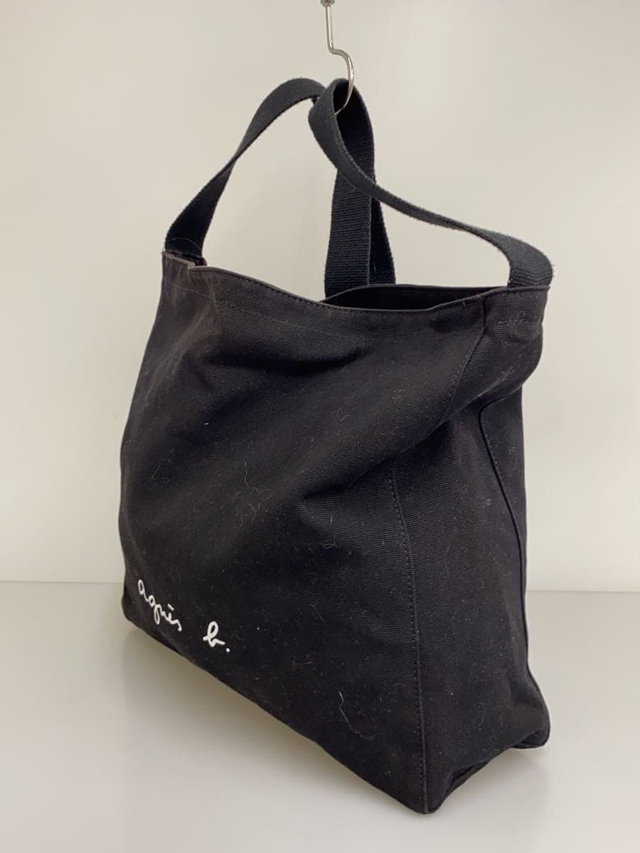 agnes b. Shoulder Bag Cotton BLK G003-03 2