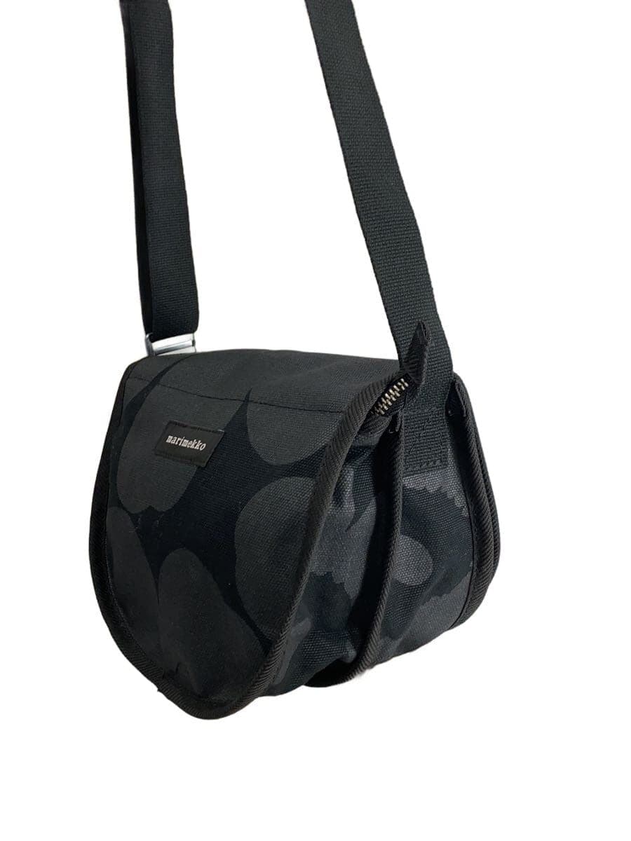 marimekko Shoulder Bag Cotton BLK Floral 2