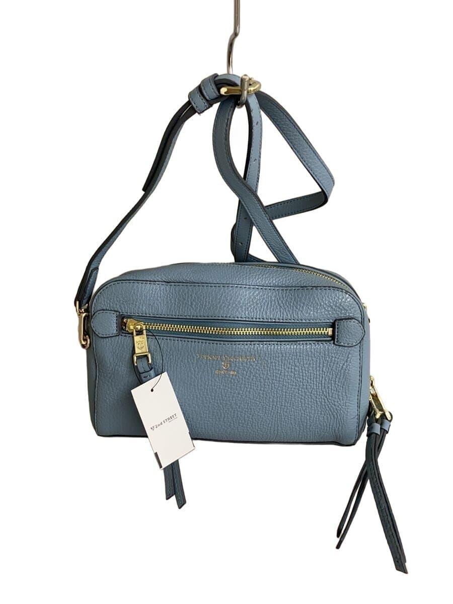 TOPKAPI Shoulder Bag Leather Blue
