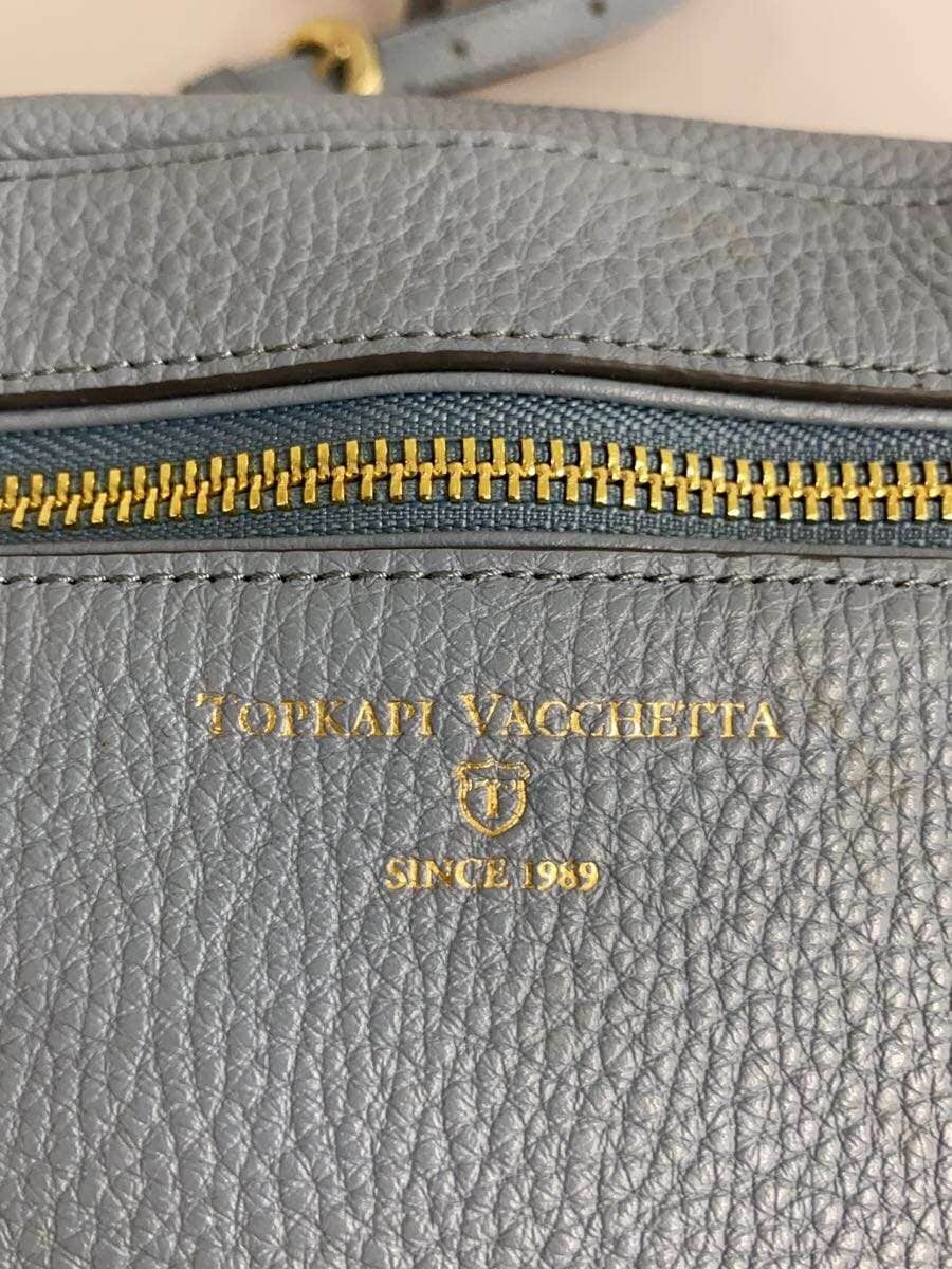 TOPKAPI Shoulder Bag Leather Blue 5