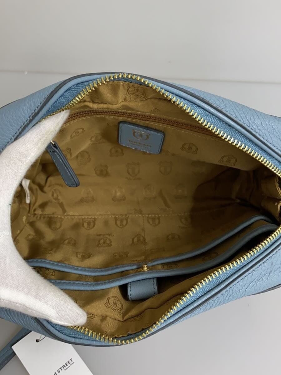 TOPKAPI Shoulder Bag Leather Blue 6