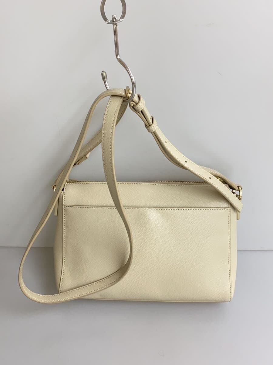 agnes b. shoulder bag cowhide BEG plain IS11HZ-04 3