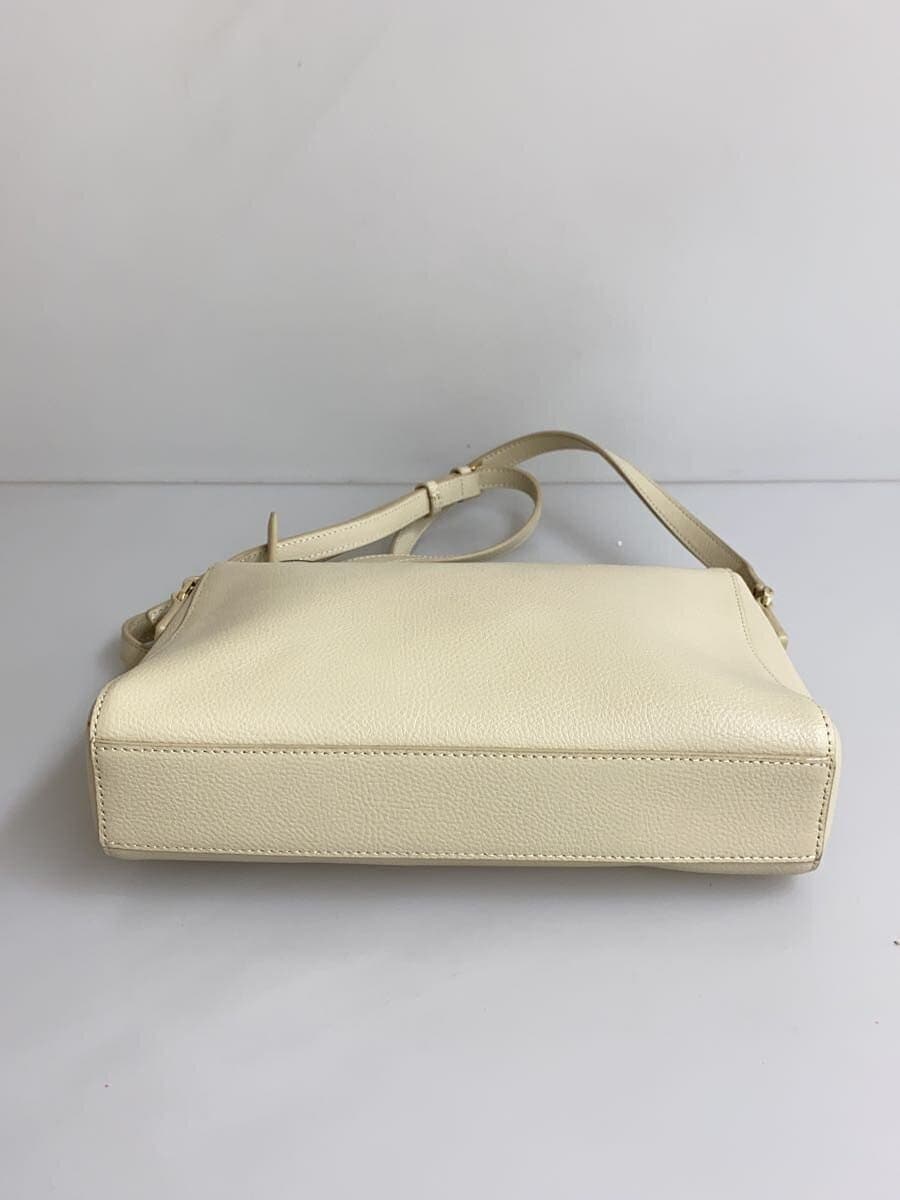 agnes b. shoulder bag cowhide BEG plain IS11HZ-04 4