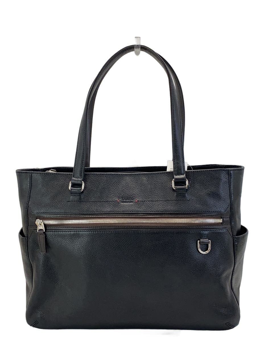 TAKEO KIKUCHI Tote Bag Leather BLK Solid 712701