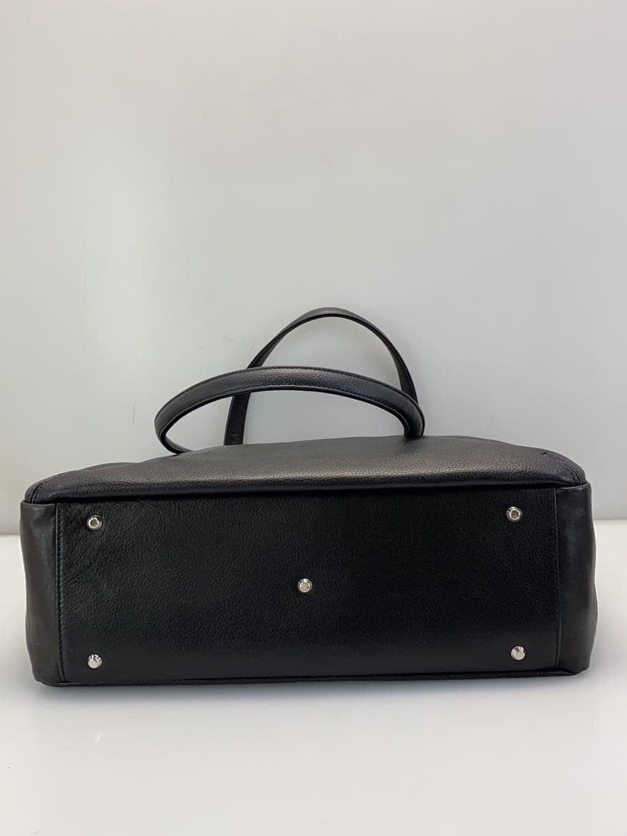 TAKEO KIKUCHI Tote Bag Leather BLK Solid 712701 4