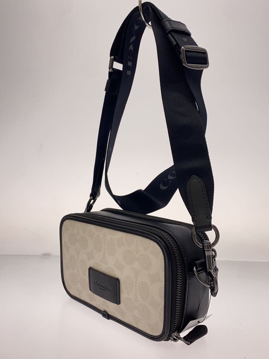 COACH Shoulder Bag Leather BLK All Over Pattern C2561-CW365 2