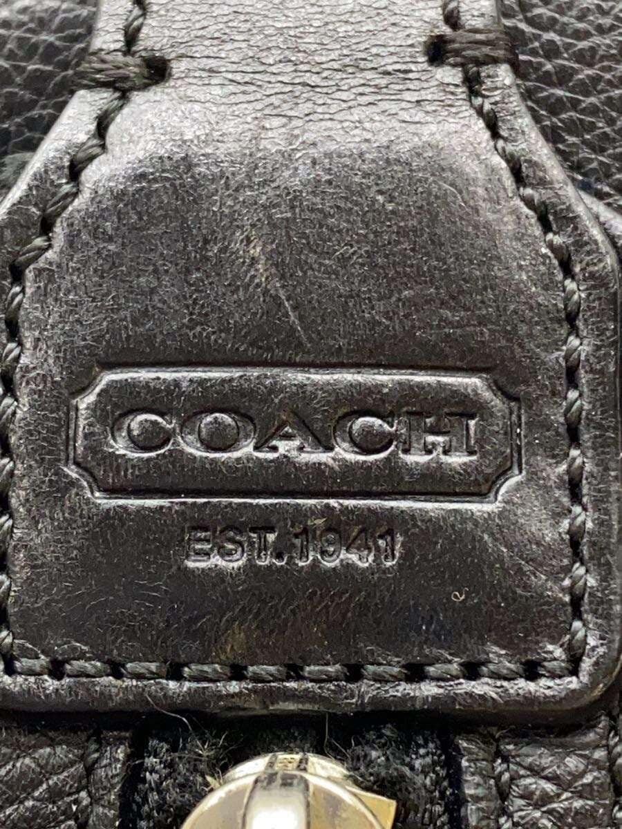 COACH Shoulder Bag Leather Black Solid F70360 5