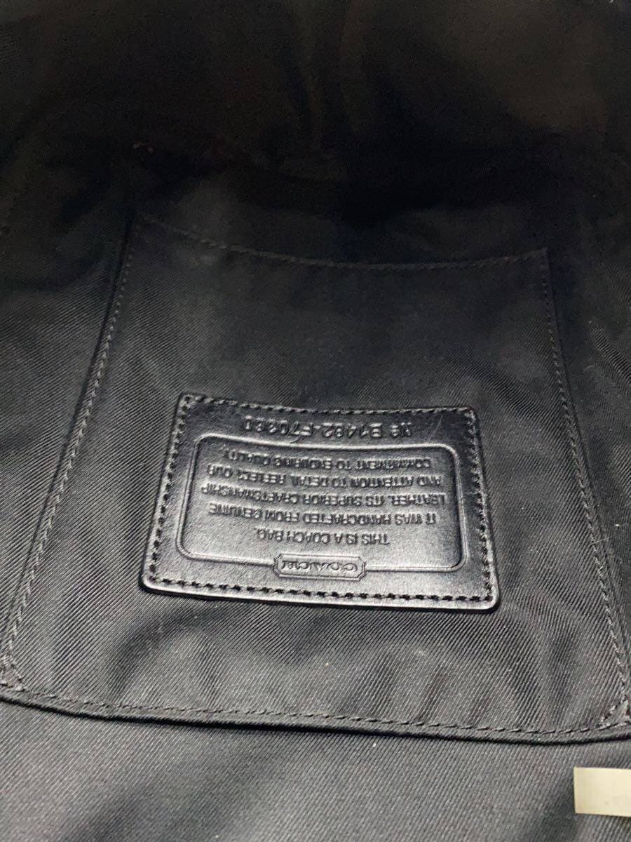 COACH Shoulder Bag Leather Black Solid F70360 6