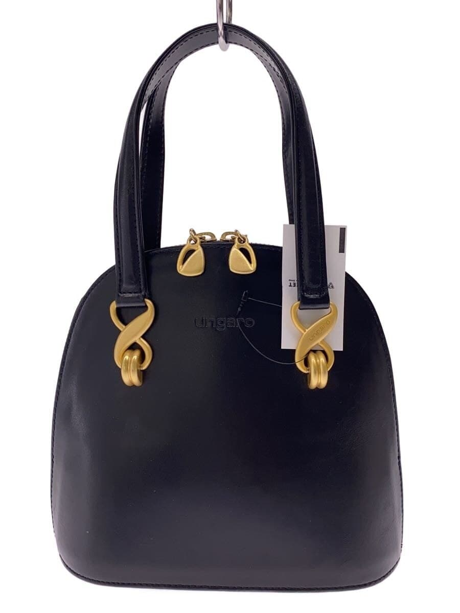 ungaro Handbag Leather BLK Solid