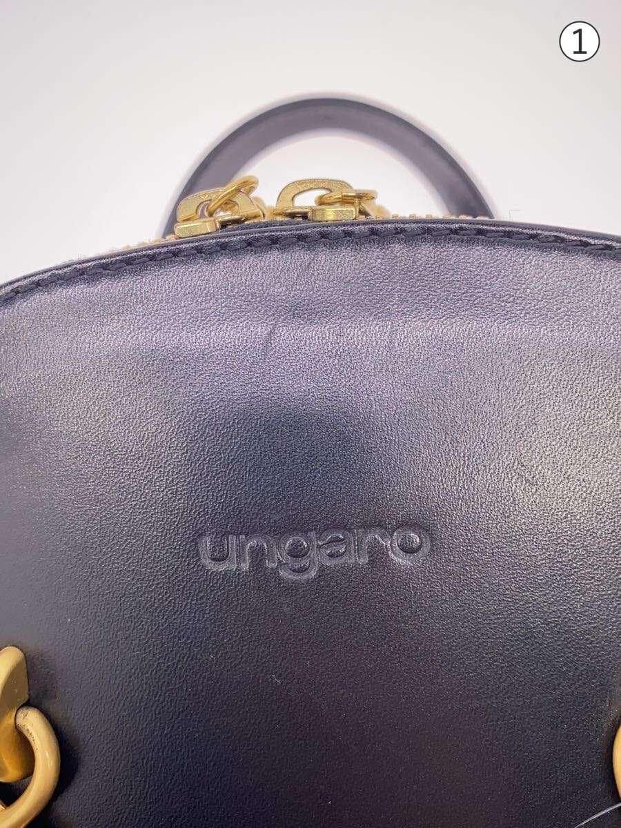 ungaro Handbag Leather BLK Solid 7